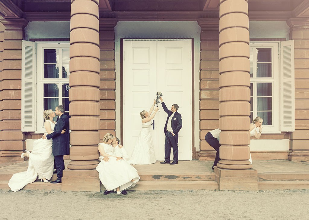 Hochzeit x 4 mit individuellen Trauringen; Eigentumsrechte: Reflexion - Das Photoatelier